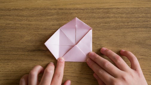 Origami blossom step 4